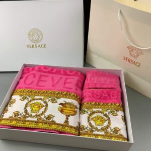 VERSACE | Baroque Towel - Pink