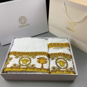 VERSACE | Baroque Towel - White